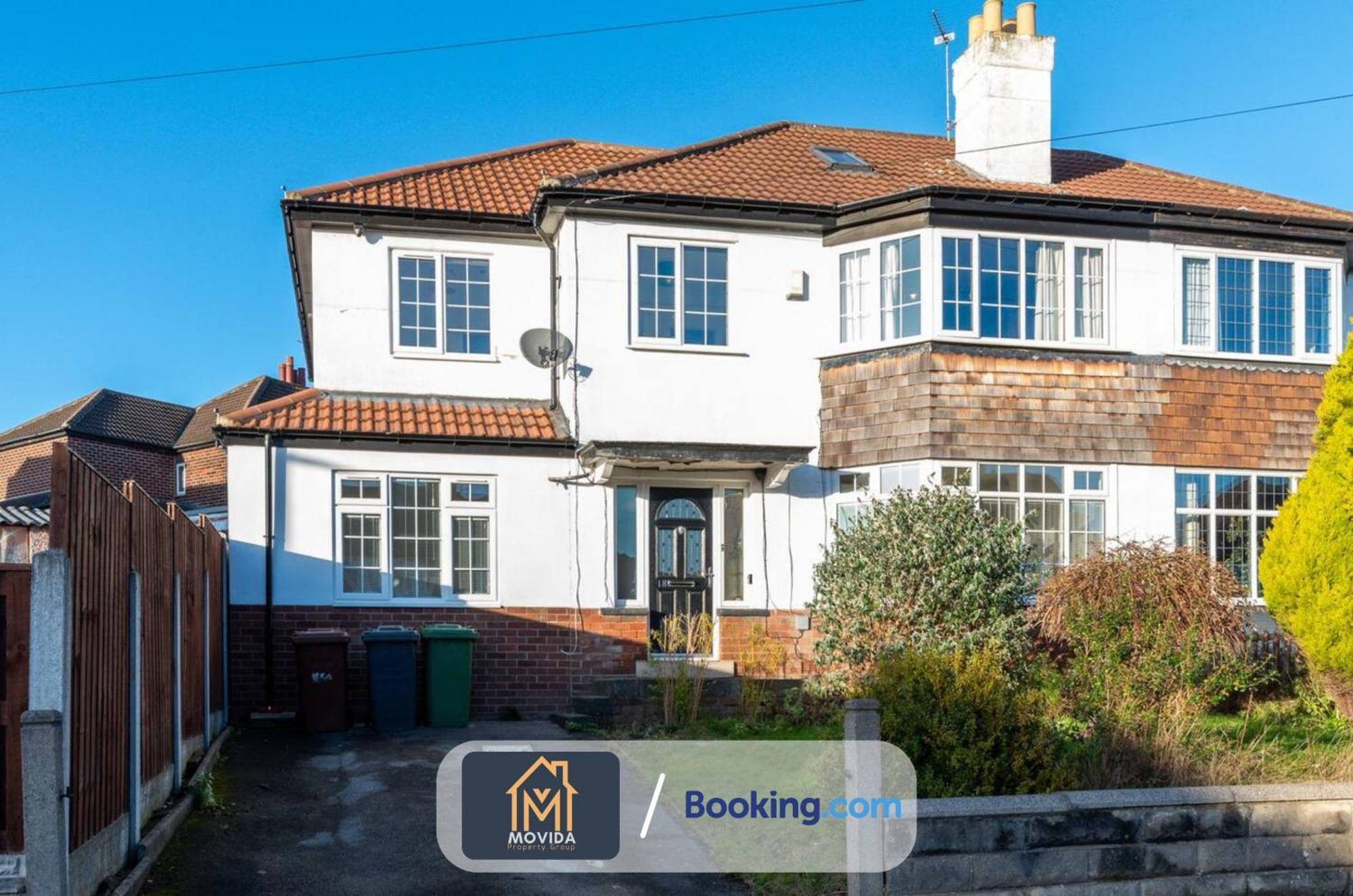 Large Modern 6 Bedroom House By Movida Property Group Short Lets & Serviced Accommodation With Games Room Leeds  Zewnętrze zdjęcie